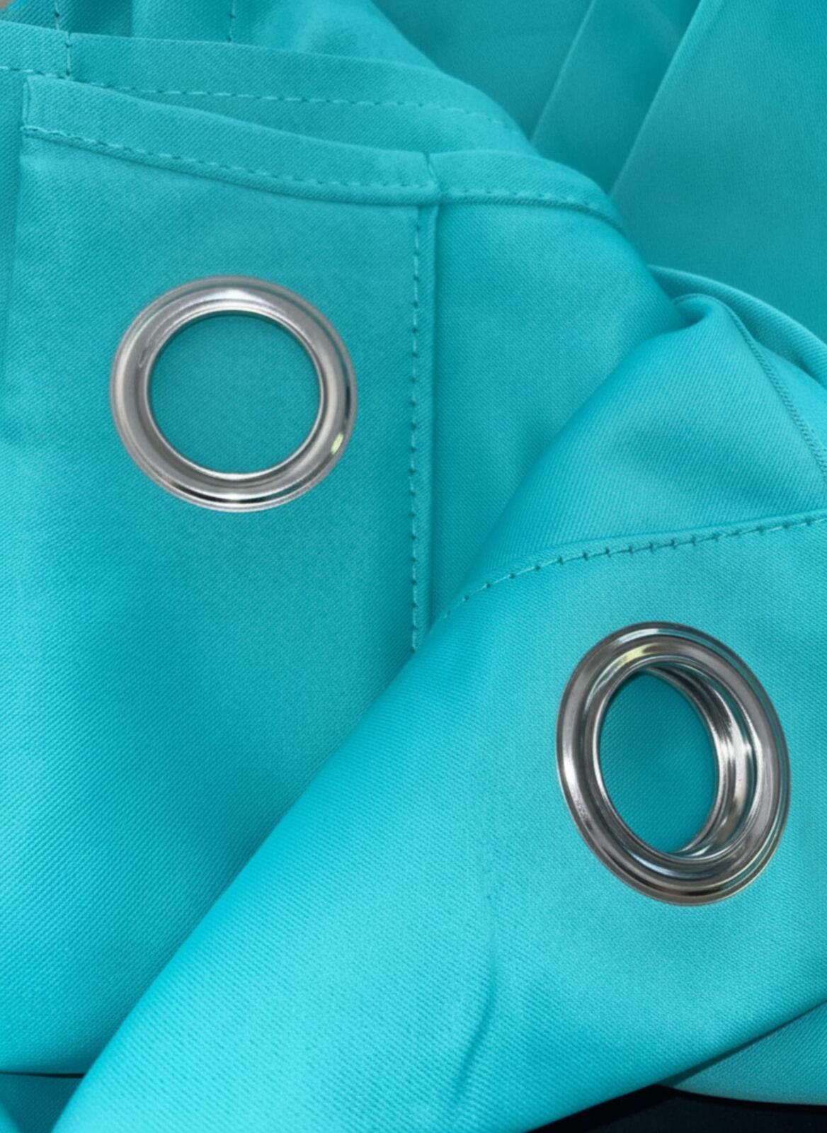 Turquoise Blackout Curtains 2 Panels each 90Wx54L inches