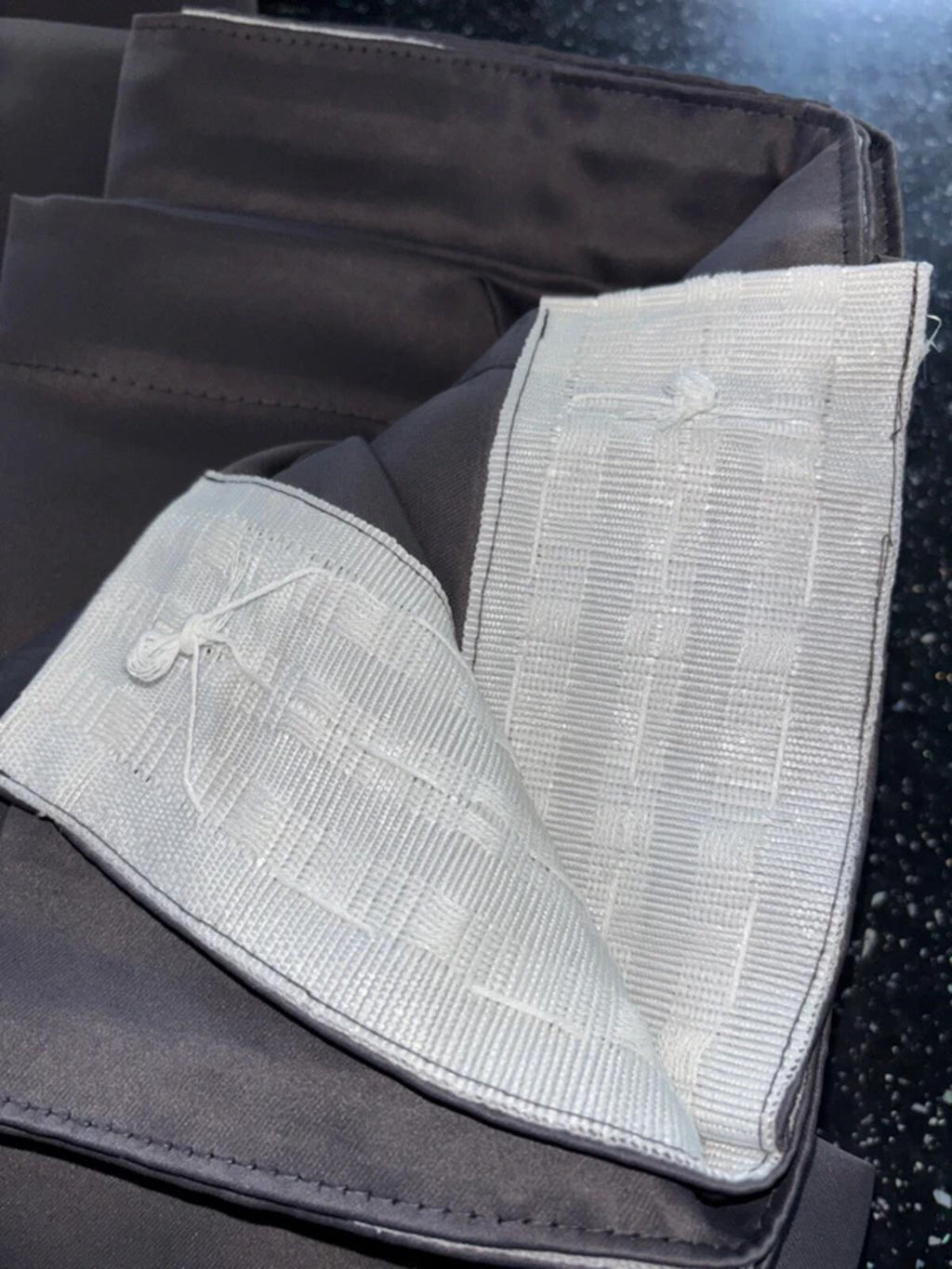 BellaHills 100% Blackout Curtains Pencil Pleat 2 Panels 90 x 90 Inch Charcoal Grey Rrp£50