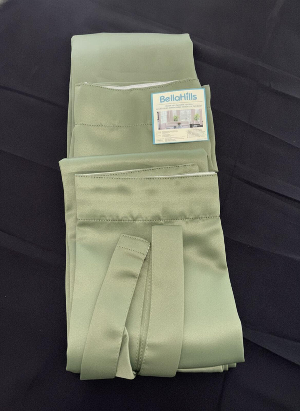 Pencil Pleat Blackout Curtains in Olive Green  66Wx72L Inch