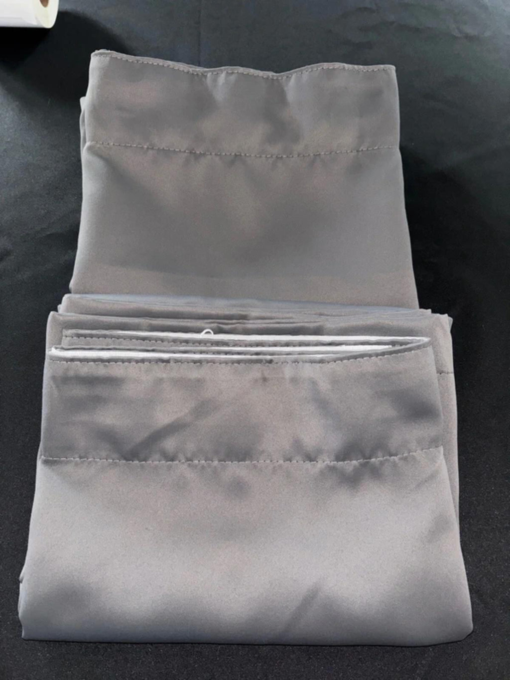 Super soft Pencil pleat light Grey curtains 63Wx54L