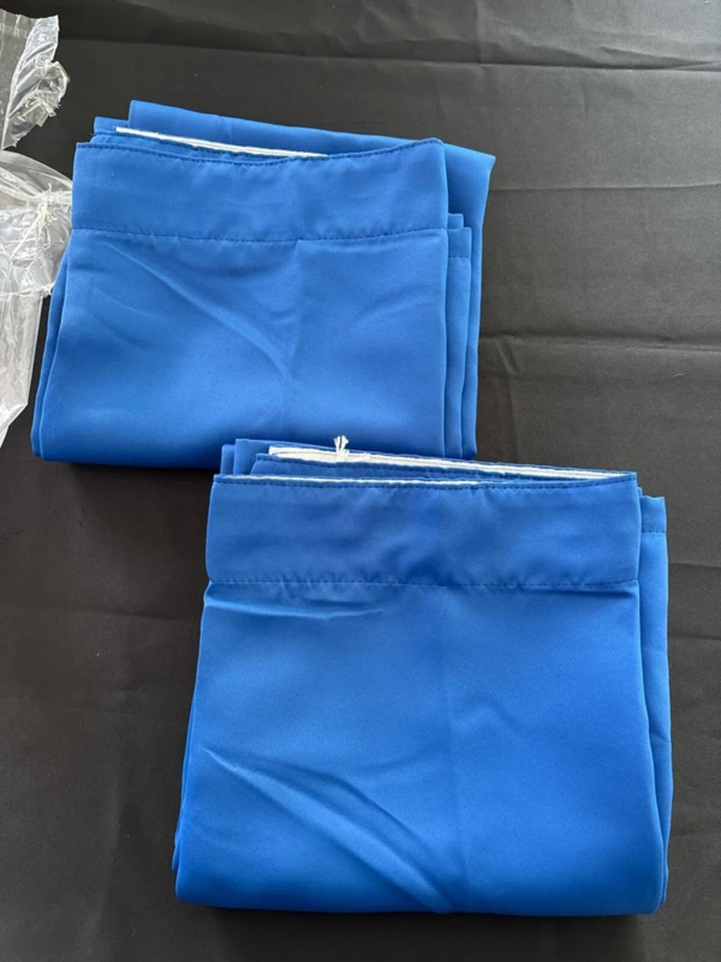 Deconovo Super Soft Thermal Insulated  Pencil Pleat Curtains 46W x 90D Royal Blue Two Panels