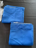 Deconovo Super Soft Thermal Insulated  Pencil Pleat Curtains 46W x 90D Royal Blue Two Panels