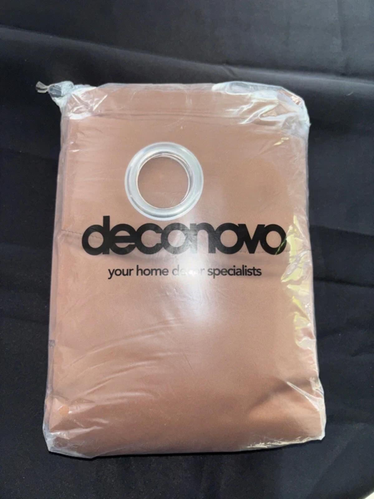 Deconovo Super Soft Solid Blackout Curtains Eyelets 55Wx69L Inch Two Panels Dark Mocha