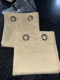 Blackout Beige Curtains 52W"x 54L" Beige 1 PAIR