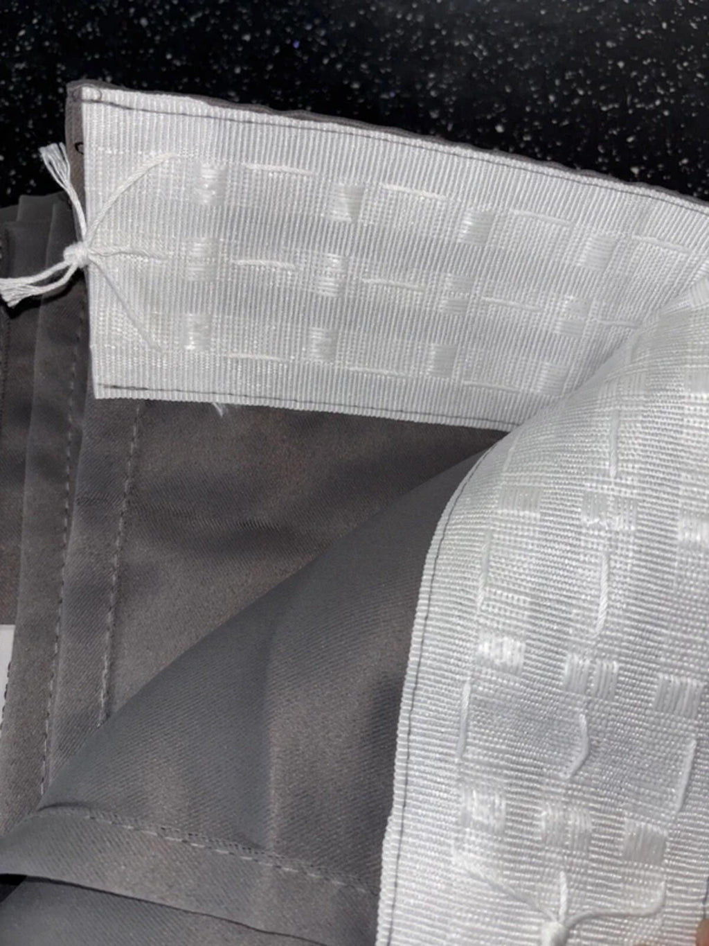 Pair of Grey pencil pleat blackout Curtains 46x54L inches