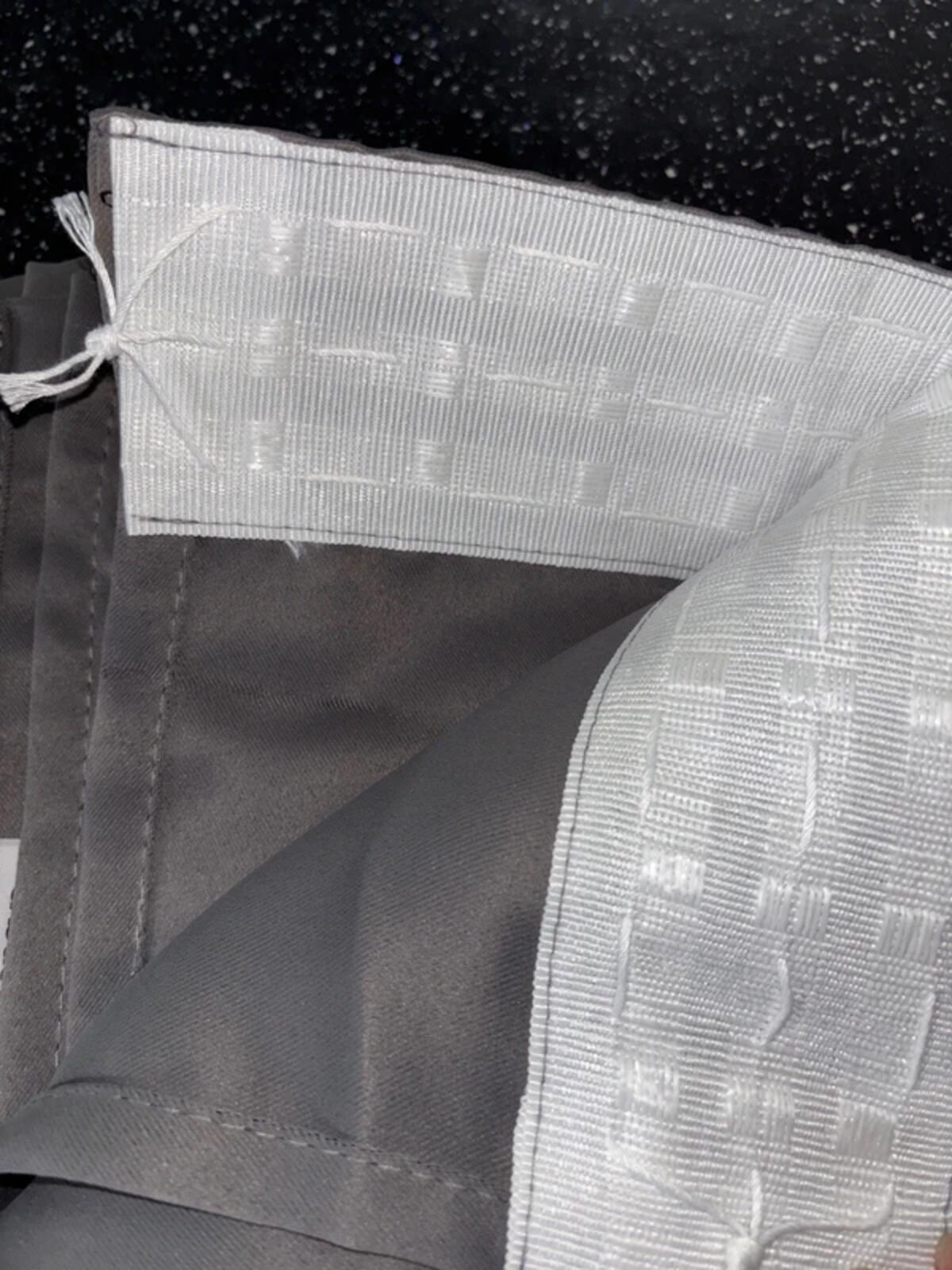 Pair of Grey pencil pleat blackout Curtains 46x54L inches