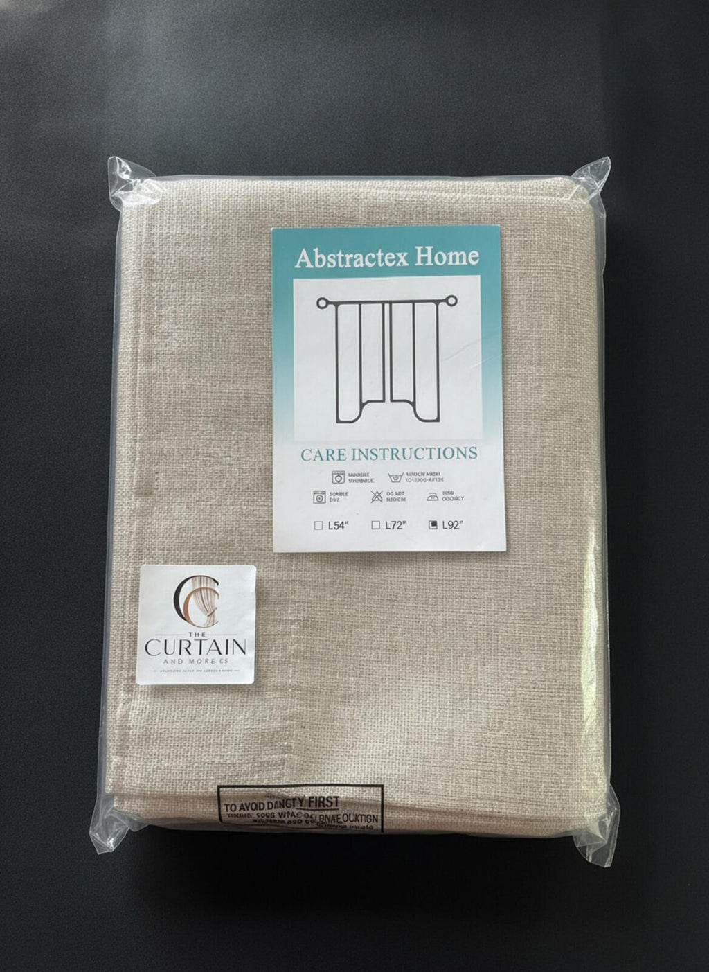 Textured fully lined Linen look Rustic Curtains 54Wx92L inches