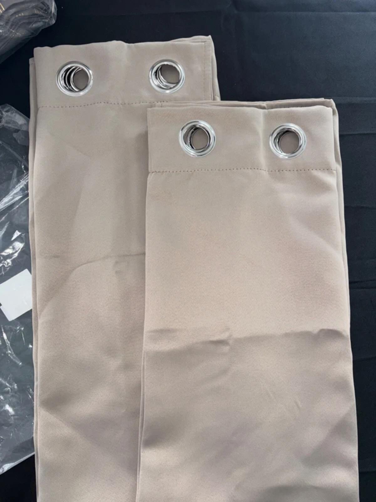 Soft greige colour Blackout Curtains 46Wx54L