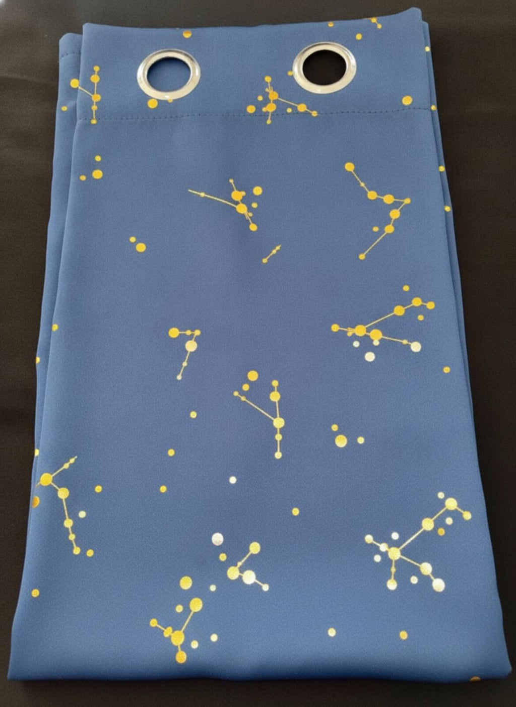 Navy With Gold Constellation pattern Curtains 2 panels 46Wx54L inches