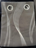 Deconovo Grey with Silver Wave 66Wx72L inches x 2 rrp£45