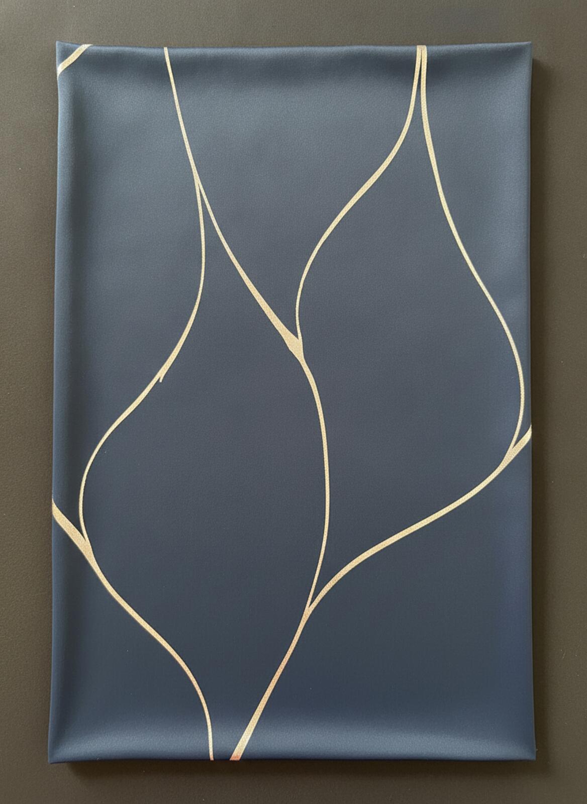 Navy and Silver Blackout Curtains 46Wx54L