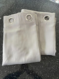 Pair of Dove Grey Eyelet Blackout curtains 2 panels each 46”Wx60”L