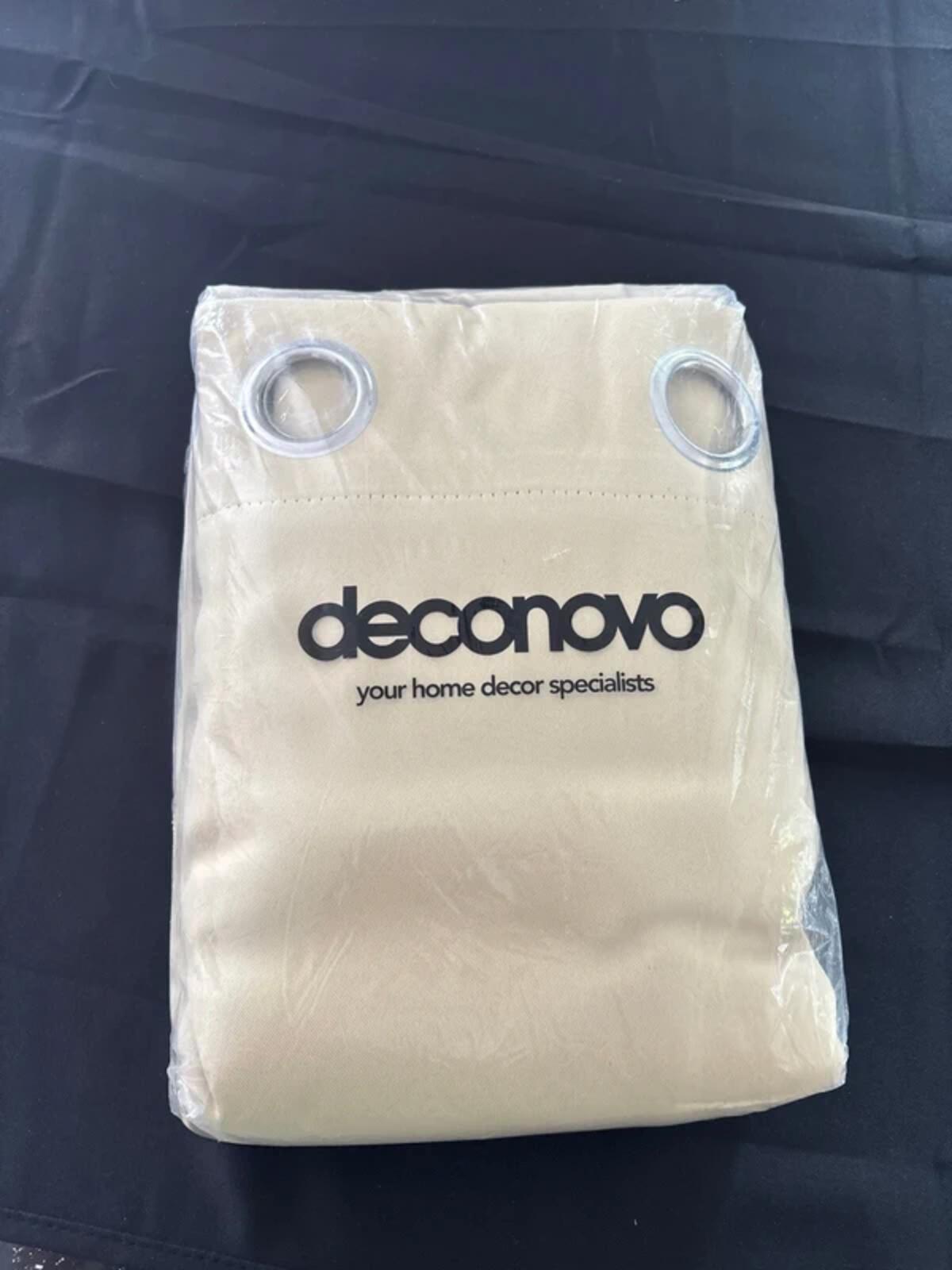Deconovo Beige Curtains 66Wx 84L Inch Beige 2 Panels