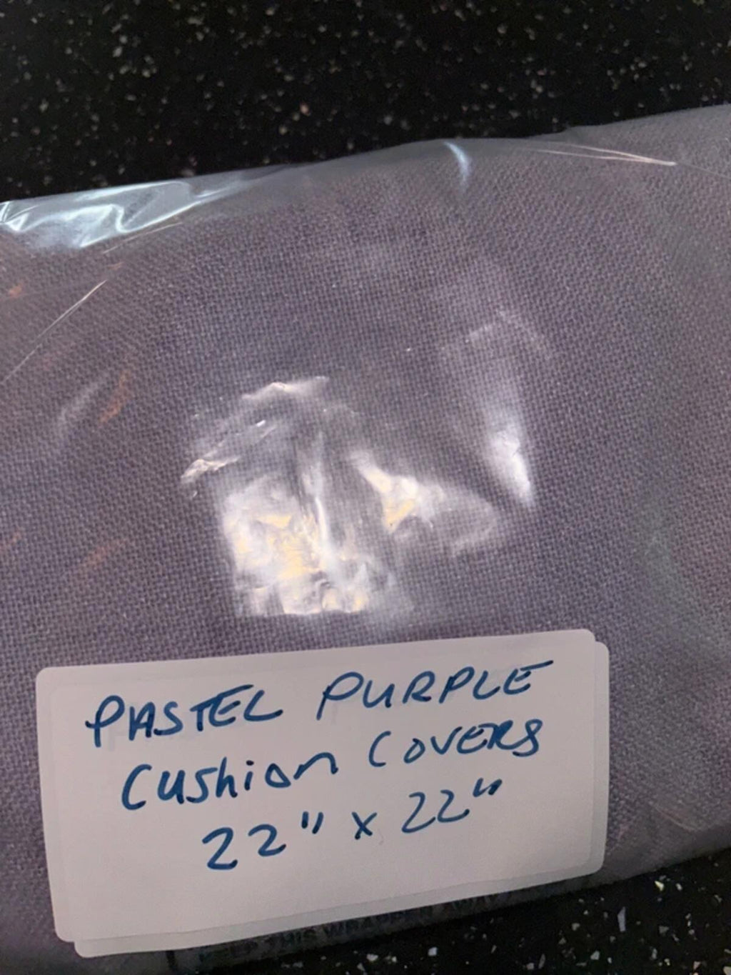 Cushion Covers Faux Linen 22x22in Set of 2 Invisible Zipper – Pastel Purple