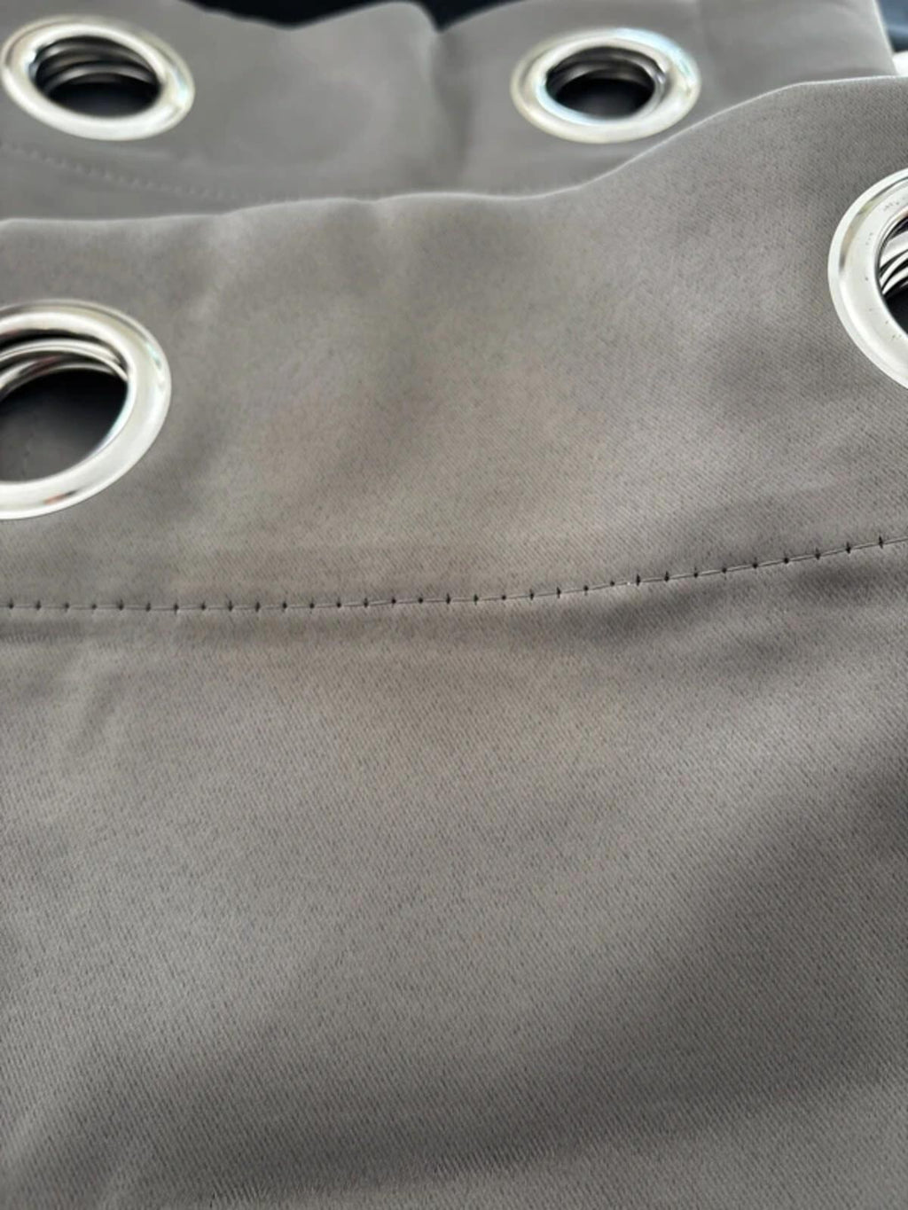 Deconovo Light grey Eyelet Curtains  2 panels each 66Wx54L