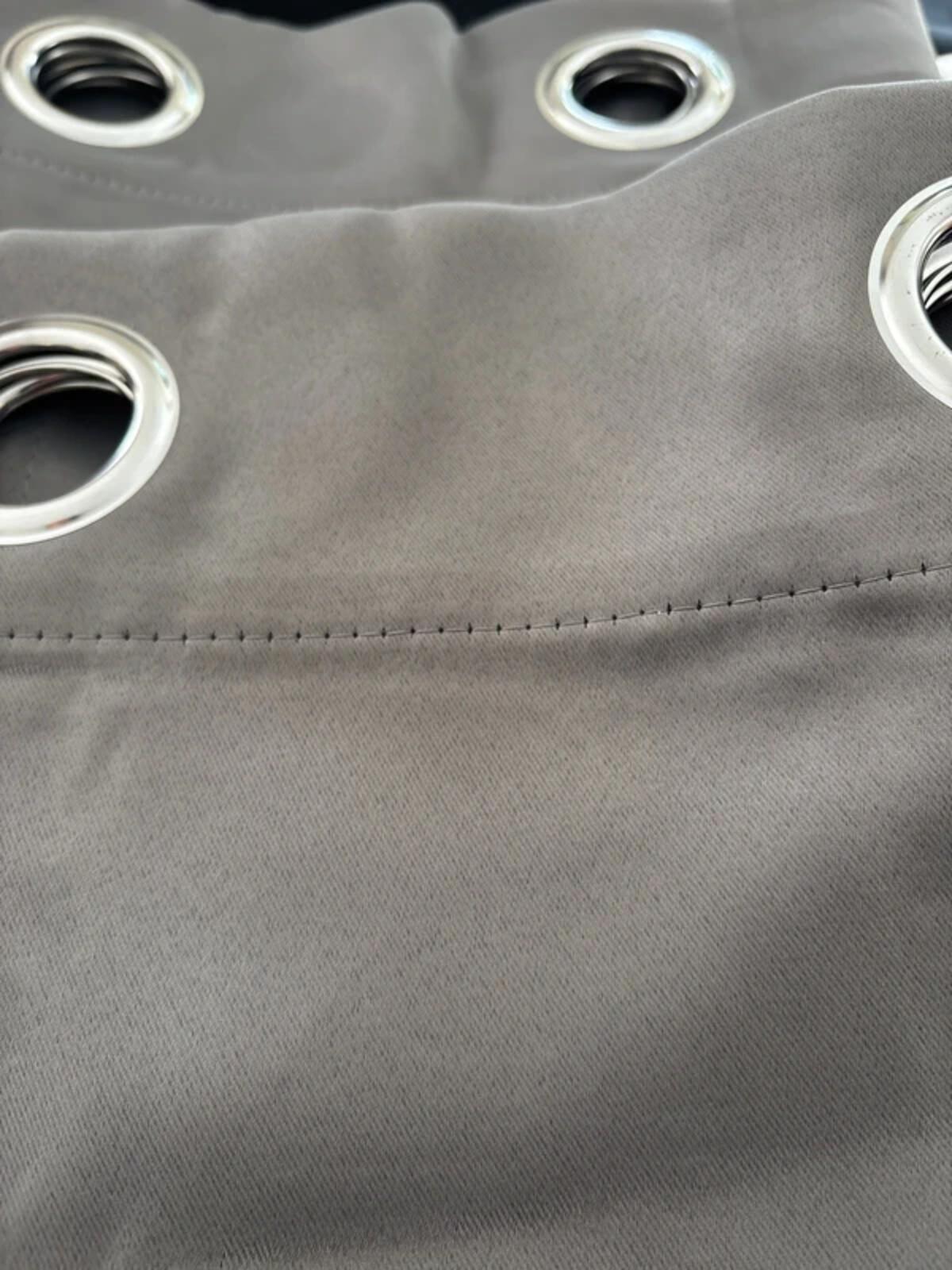 Deconovo Light grey Eyelet Curtains  2 panels each 66Wx54L