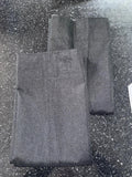 💯 Blackout Linen look Charcoal Pencil pleat Curtains 46Wx54L