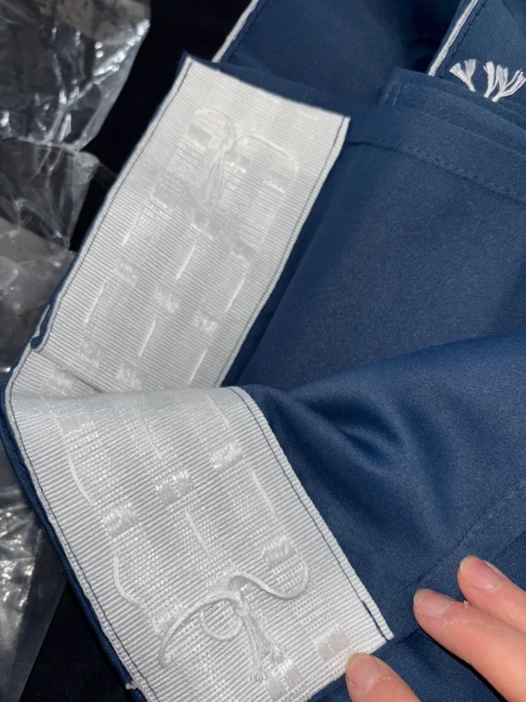 Super soft Extra large Pencil pleat Curtains 💯 Blackout Navy 2 panels 90Wx108L inches rrp£59