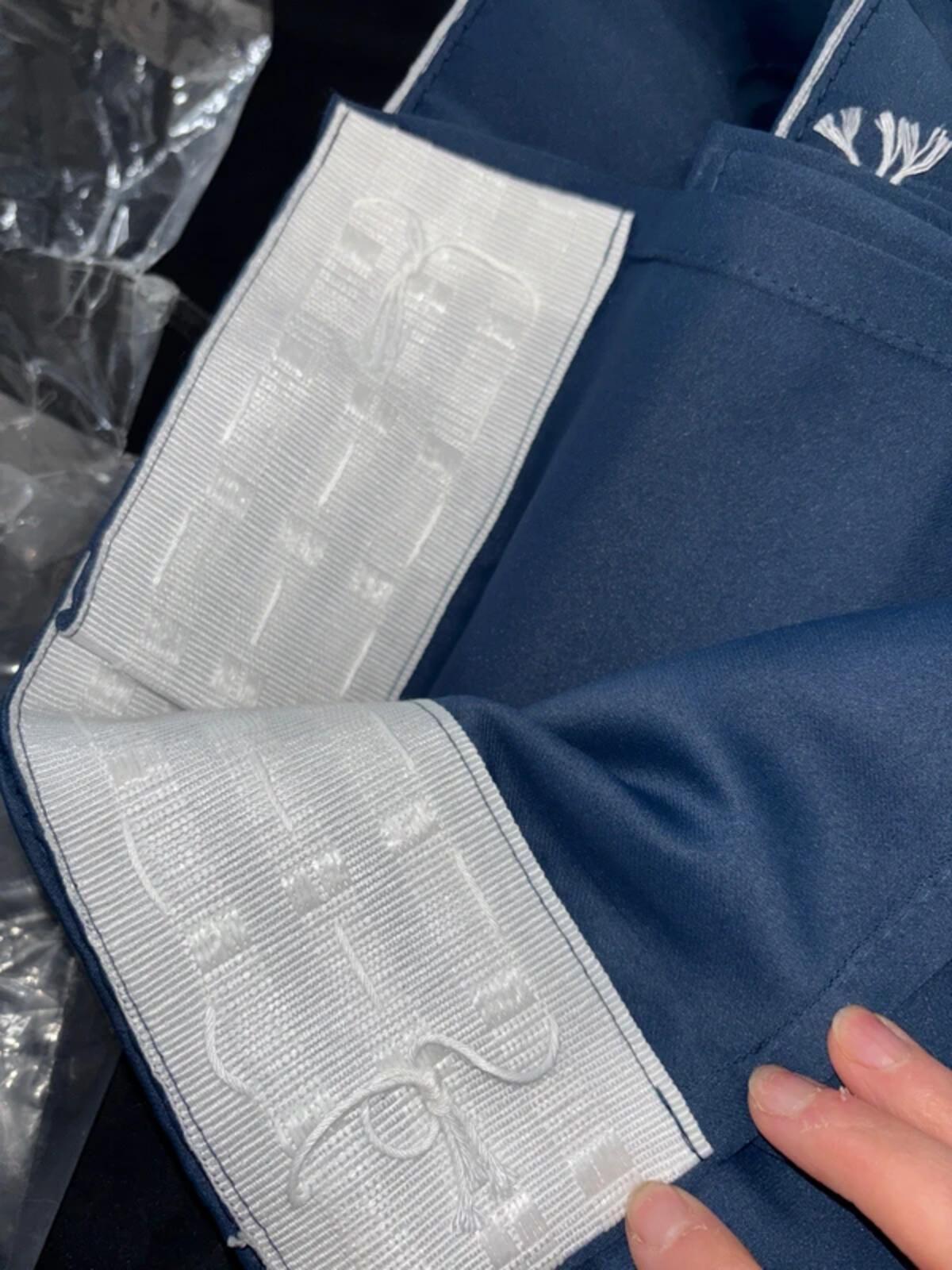 Super soft Extra large Pencil pleat Curtains 💯 Blackout Navy 2 panels 90Wx108L inches rrp£59