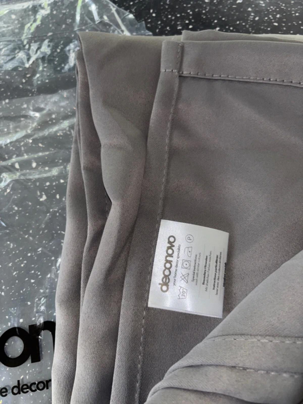 Pair of Grey pencil pleat blackout Curtains 46x54L inches