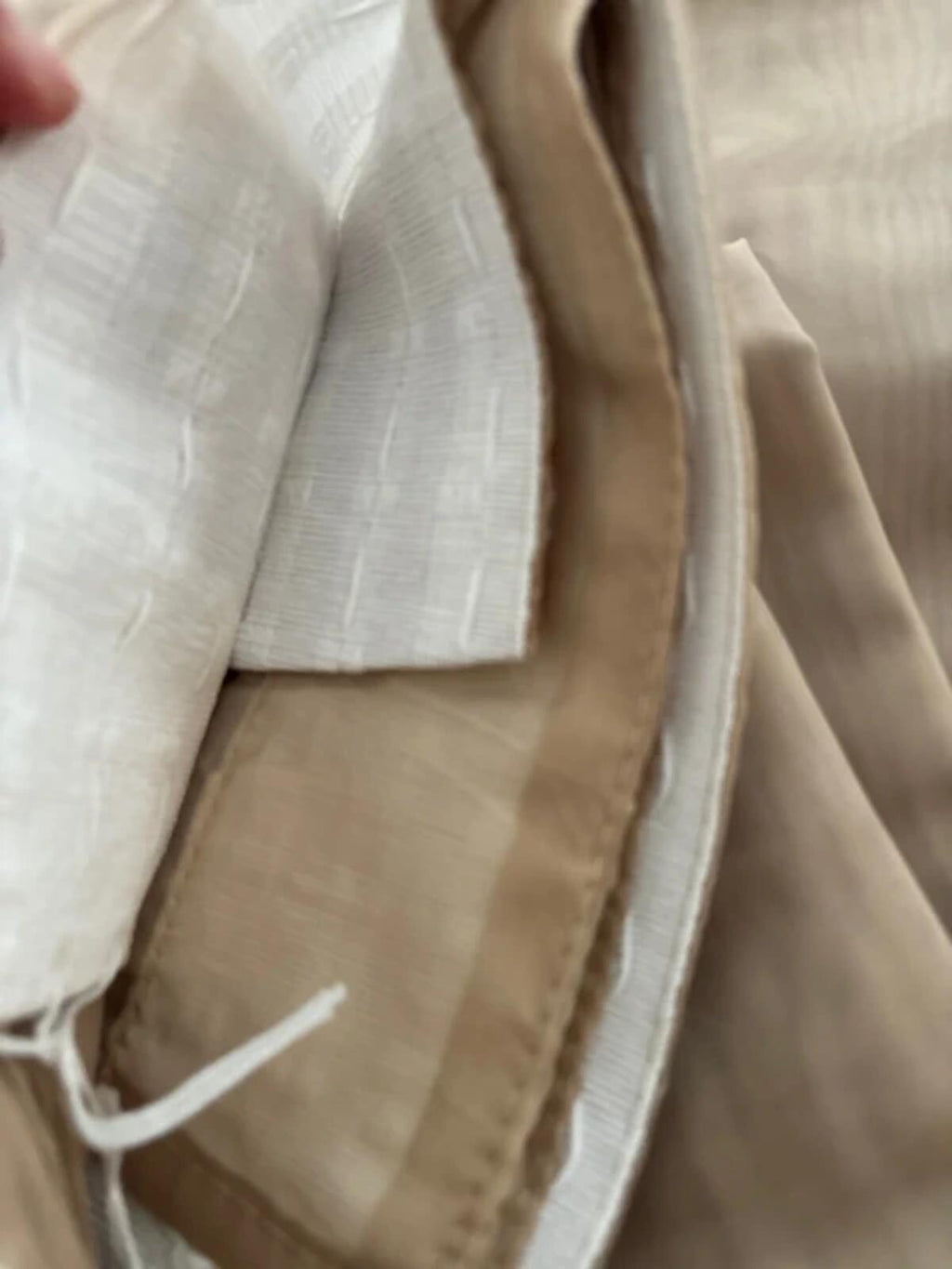 2 Voile Beige Panels each 55Wx96L inches