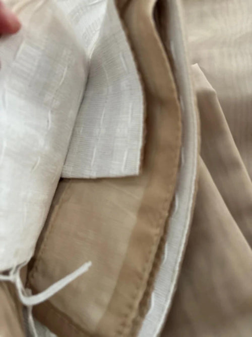 2 Voile Beige Panels each 55Wx96L inches