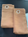 Deconovo Super Soft Solid Blackout Curtains Eyelets 55Wx69L Inch Two Panels Dark Mocha