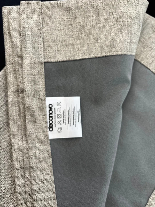 💯 Blackout Linen look Curtains 46Wx54L  Inch Linen, 1 Pair