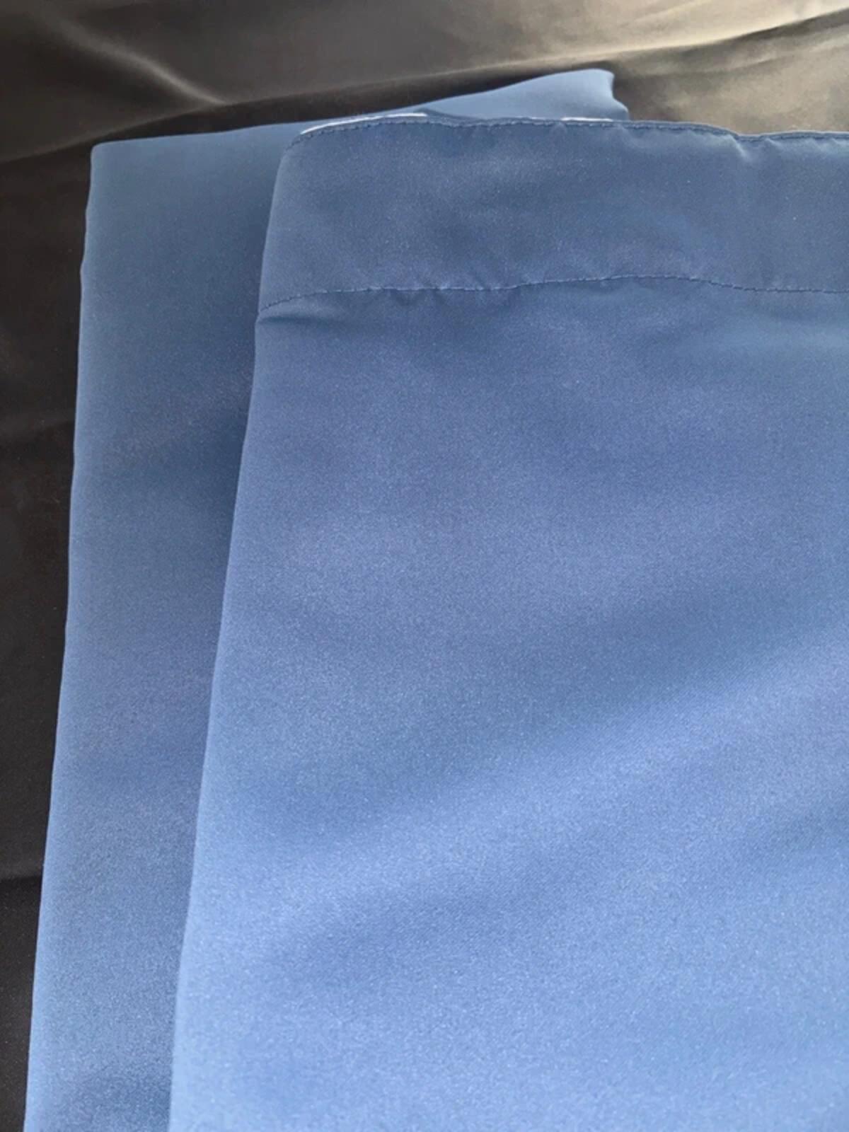 Super soft Extra large Pencil pleat Curtains 💯 Blackout Navy 2 panels 90Wx108L inches rrp£59