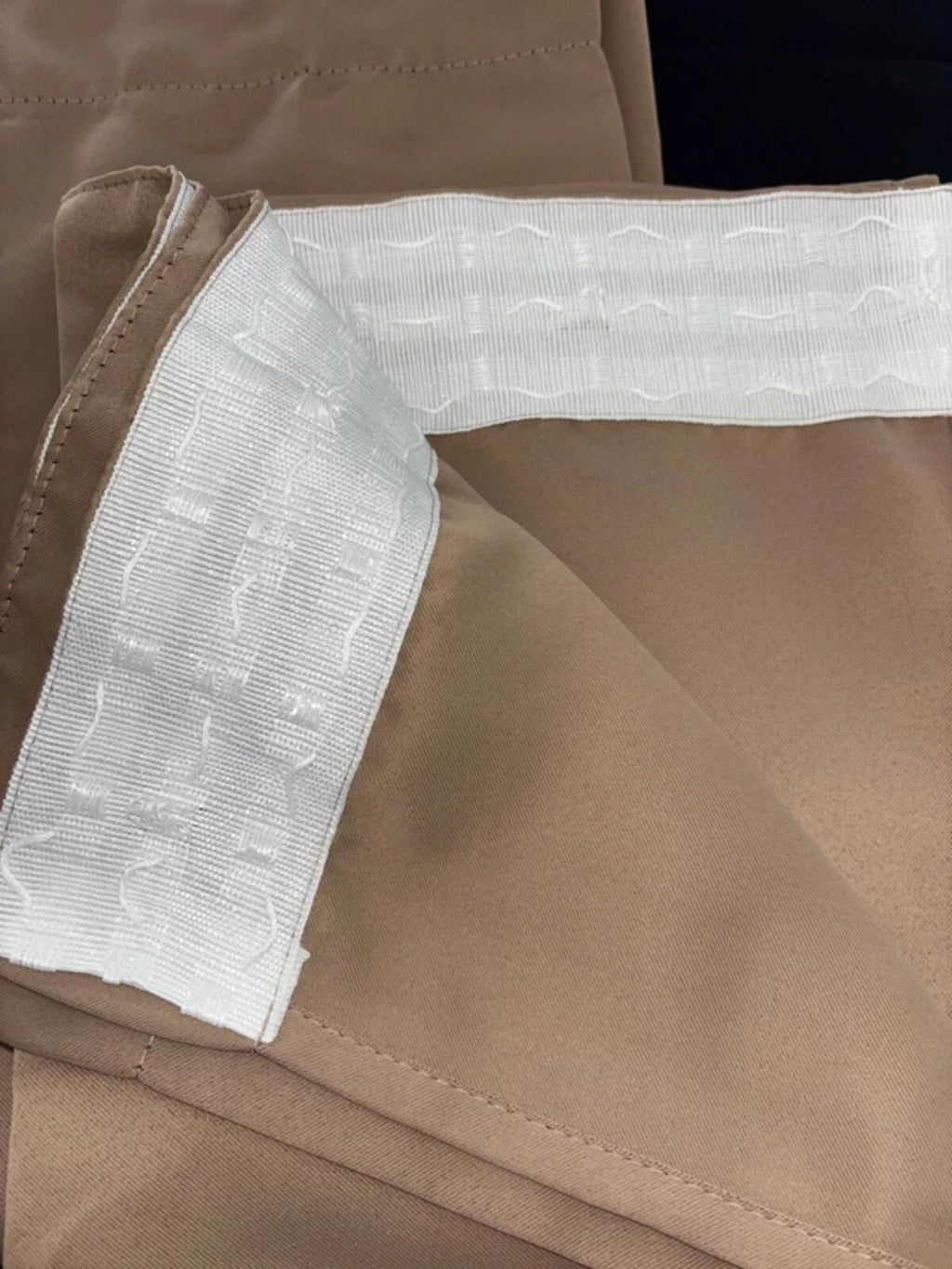 Taupe Pencil pleat Curtains 46Wx72L