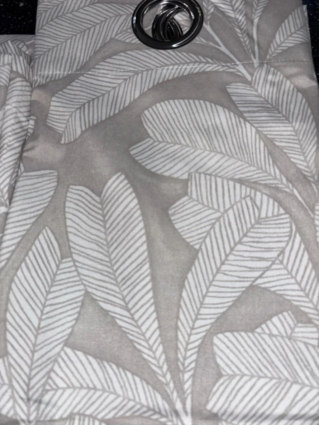 Leaf Pattern Blackout Curtains 2 panels 66Wx72L