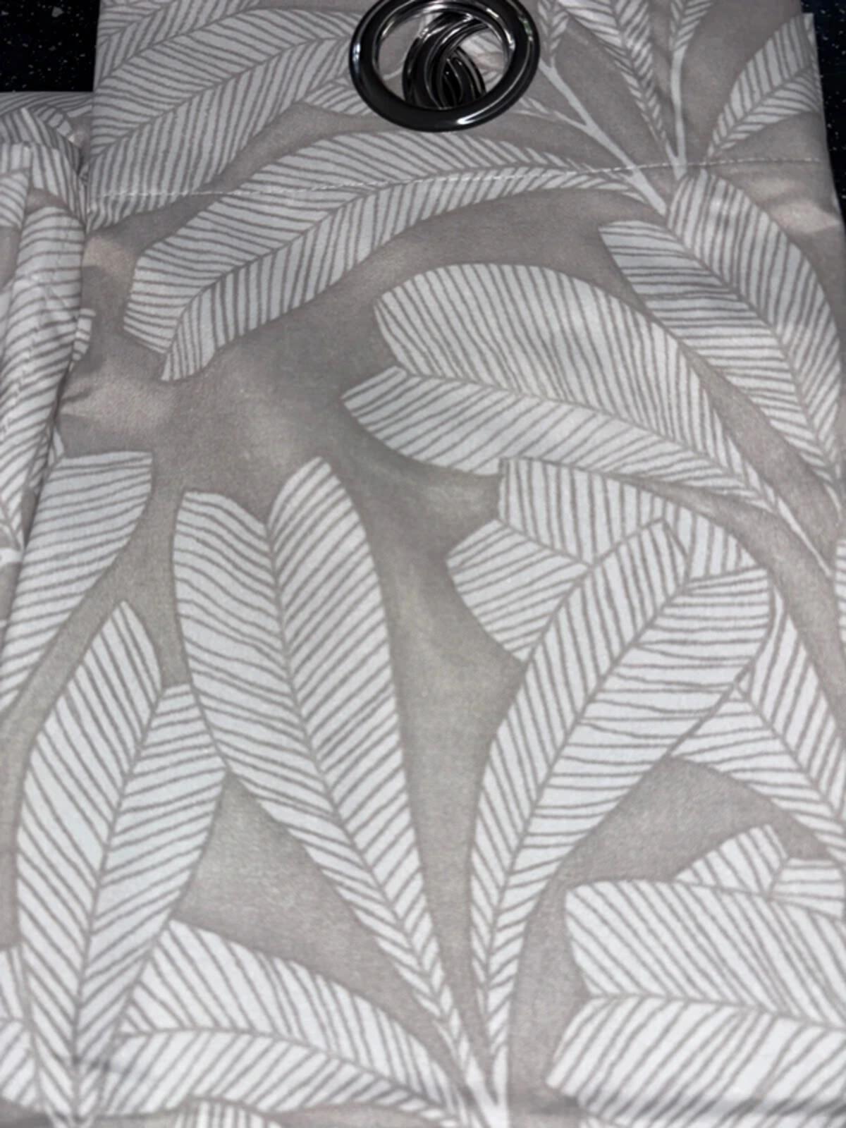 Leaf Pattern Blackout Curtains 2 panels 66Wx72L