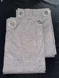 Faux Linen blackout Curtains Grey 90Wx72L
