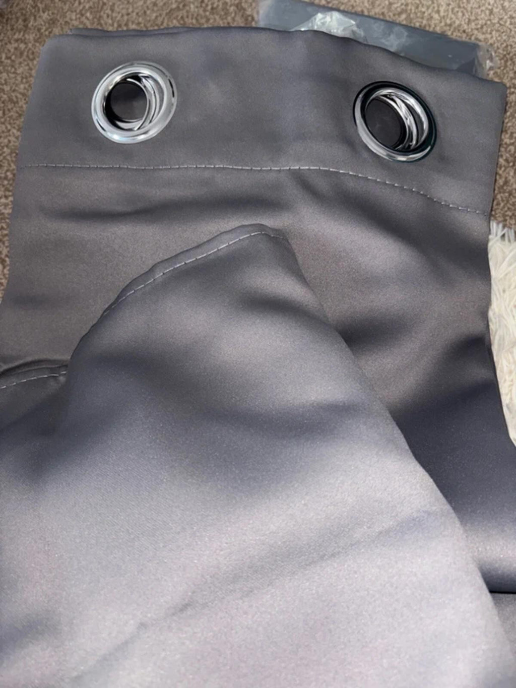 Pair of Blackout Curtains in Grey 52Wx 72L