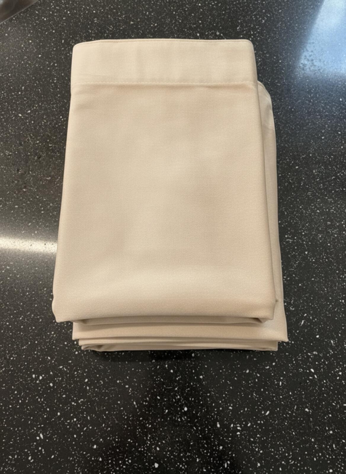 Luxury Velvet Beige Curtains Pencil pleat W90xL90 x2 panels