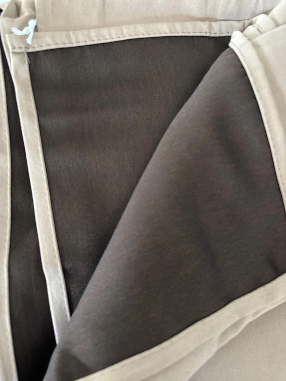 Blackout Thermal Pencil Pleat Curtains 2 Panels Light Blocking Drapes – Cappuccino 52x54in