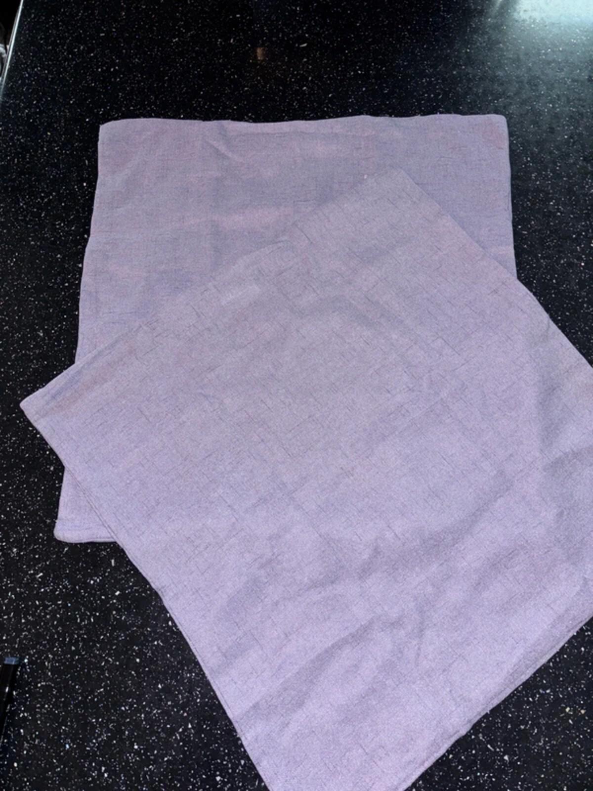 Cushion Covers Faux Linen 22x22in Set of 2 Invisible Zipper – Pastel Purple