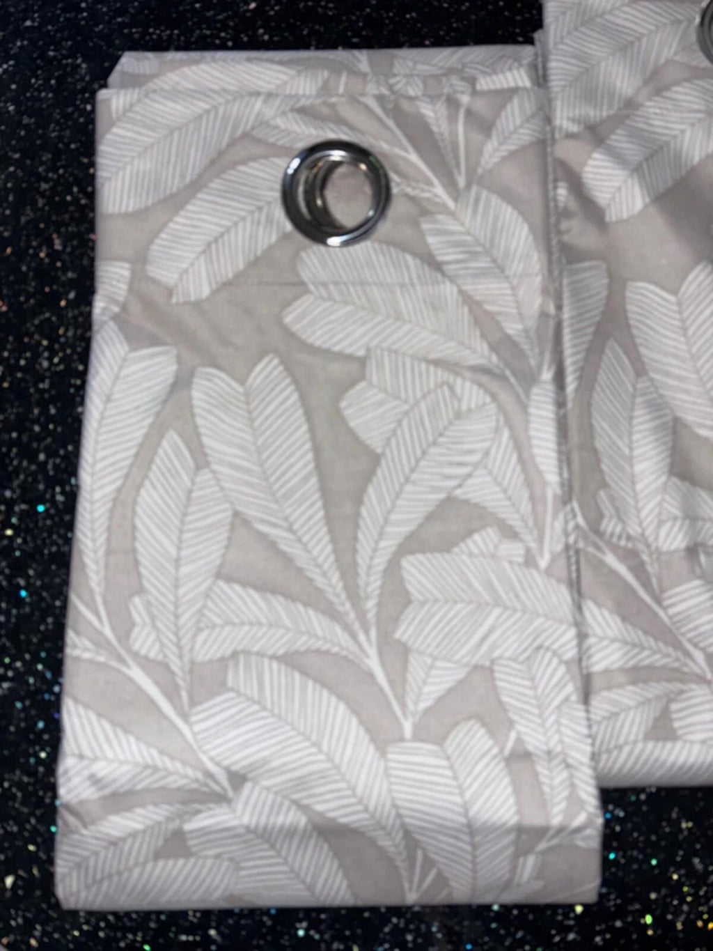 Leaf Pattern Blackout Curtains 2 panels 66Wx72L
