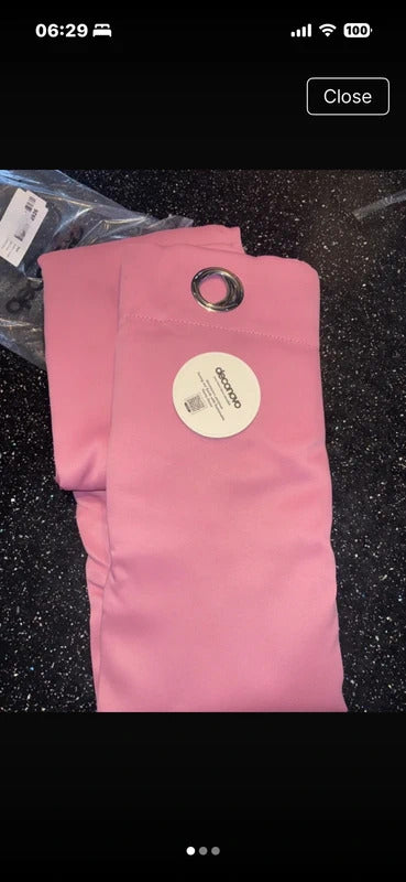 Deconovo Pink blackout curtains 66Wx72L inches x 2 panels