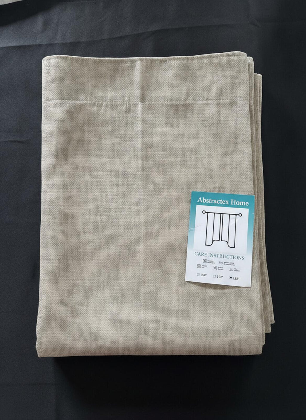 Textured fully lined Linen look Rustic Curtains 54Wx92L inches