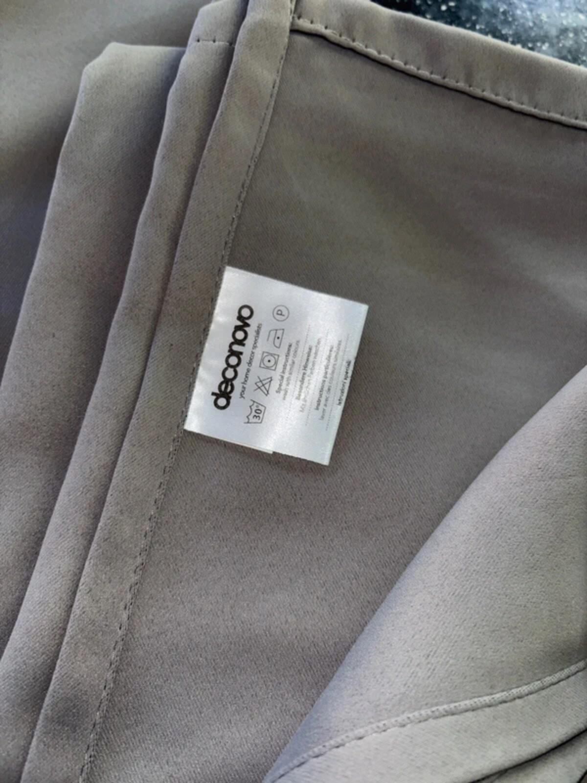 Deconovo Solid Pencil Pleat Curtains Thermal  Blackout Curtains 46W x 72L Light Grey Two Panels