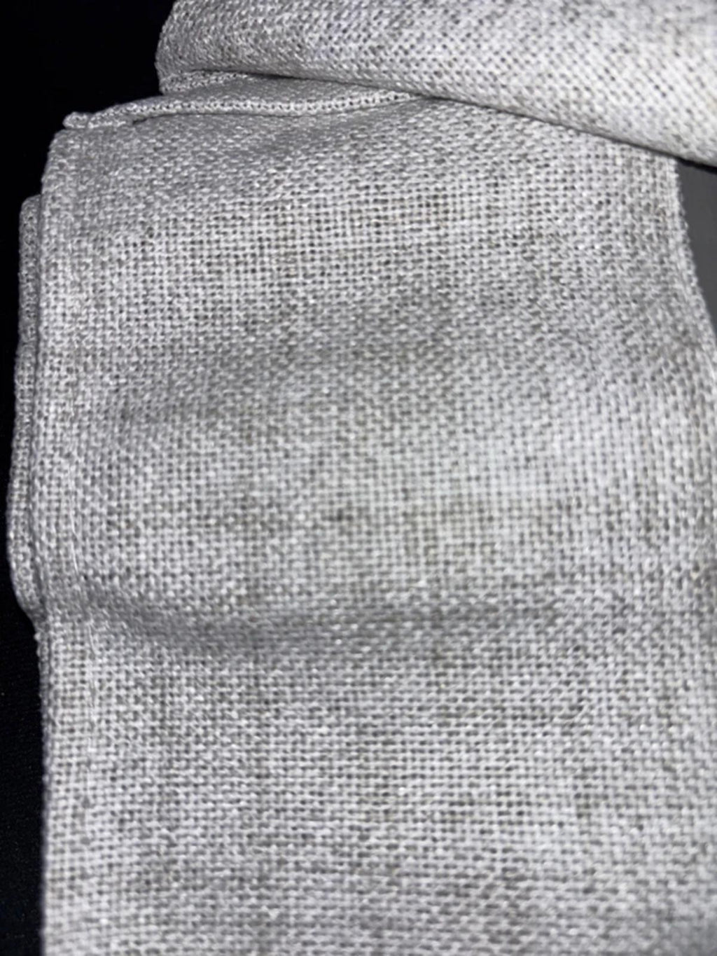 Premium Grey White Linen look Blackout Curtains 55Wx94L inches