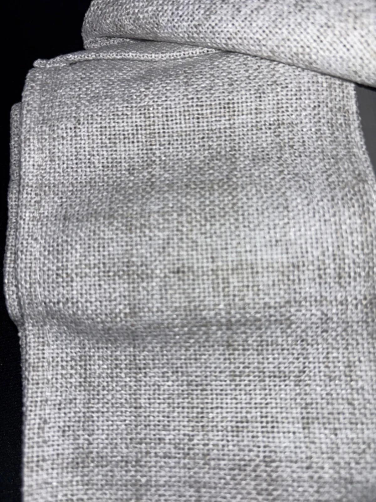 Premium Grey White Linen look Blackout Curtains 55Wx94L inches