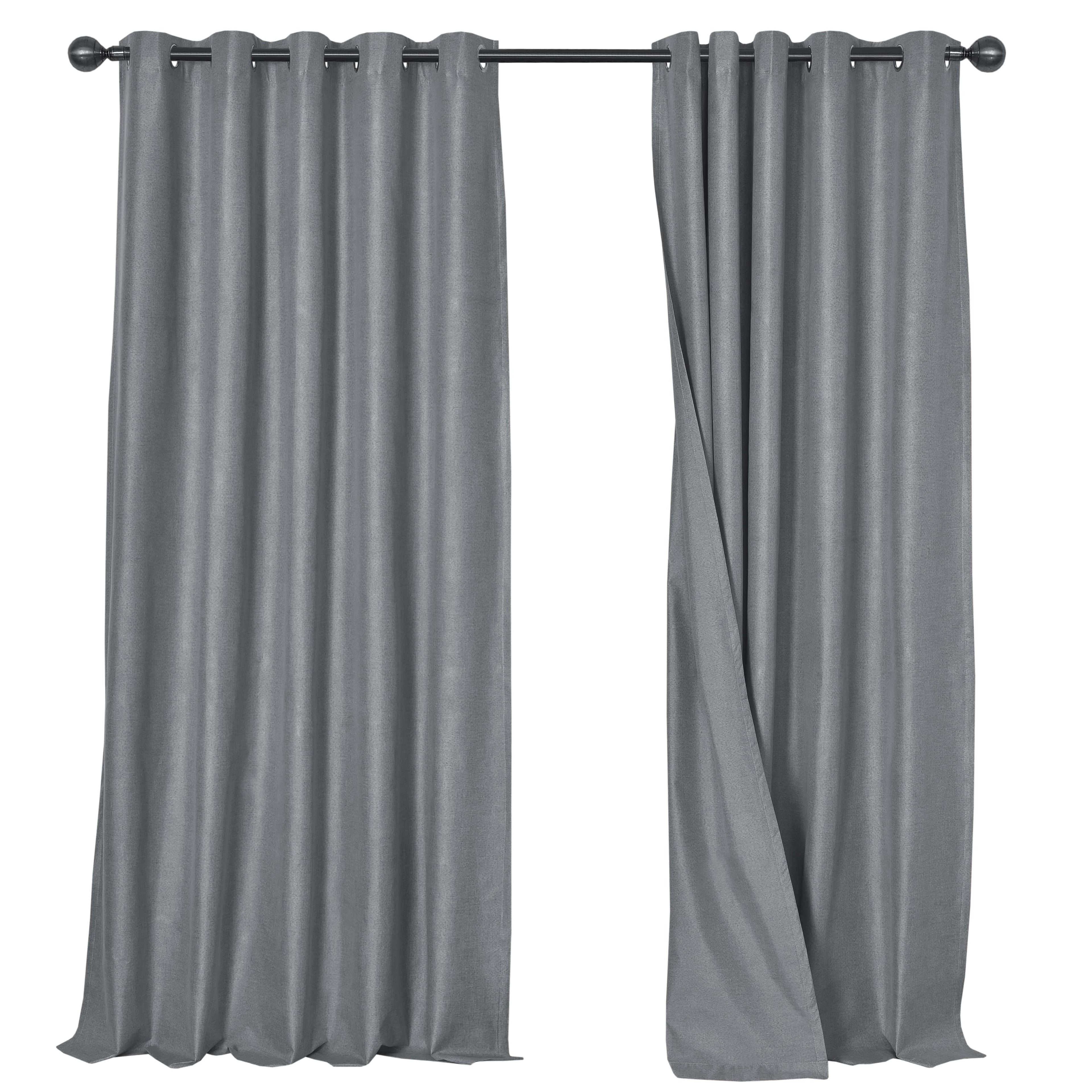 OLIVIA ROCCO Blackout Linen Eyelet Curtains: NATURAL / 90" (WIDTH) x 90" (DROP)