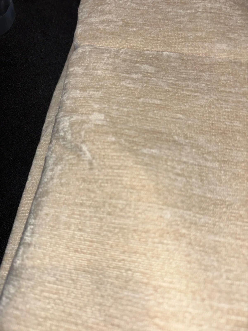 Cream Chenille Fully lined Curtains 46Wx54L 2 panels