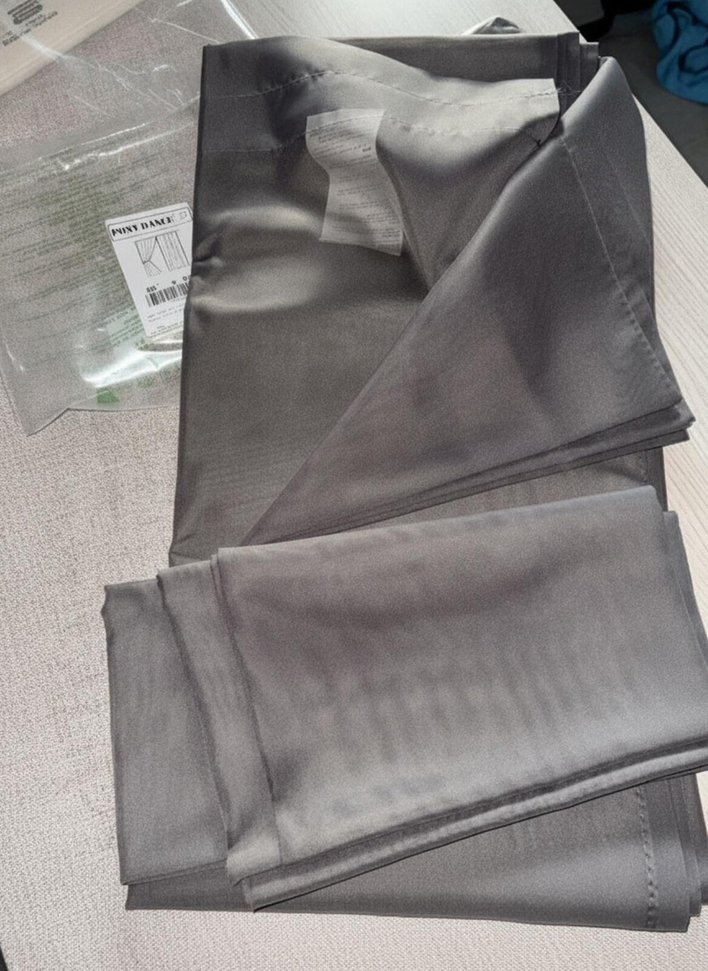 Voile Sheer Curtains 2 Panels Light Filtering Slot Top 60x95 Inch – Dark Grey