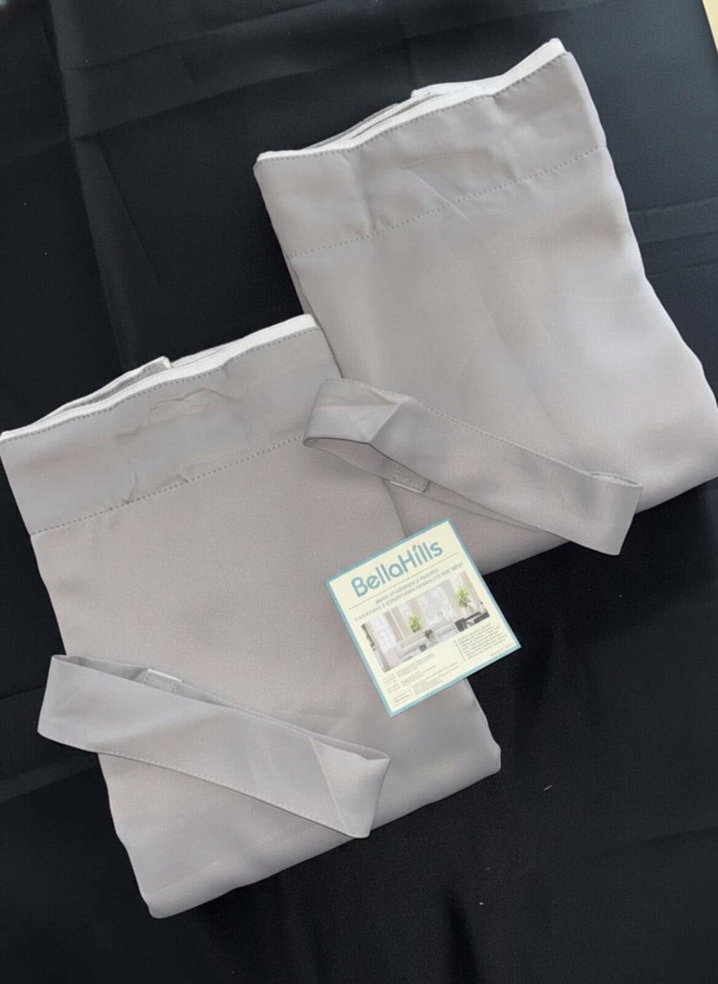 Dove Grey Pencil pleat Curtains 90Wx90L 2 panels rrp£49