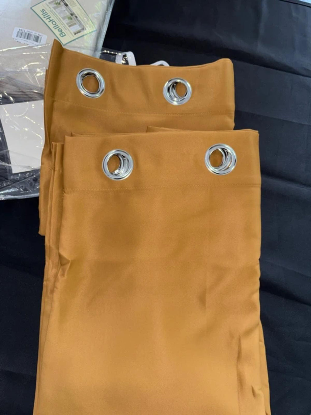 Premium Brown Blackout Curtains 2 panels 90x90 inches rrp £60