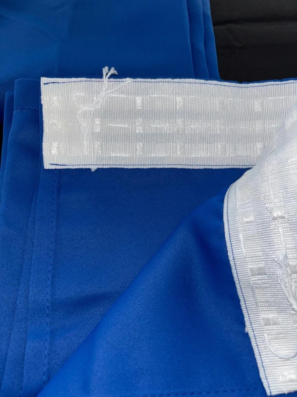 Deconovo Super Soft Thermal Insulated  Pencil Pleat Curtains 46W x 90D Royal Blue Two Panels