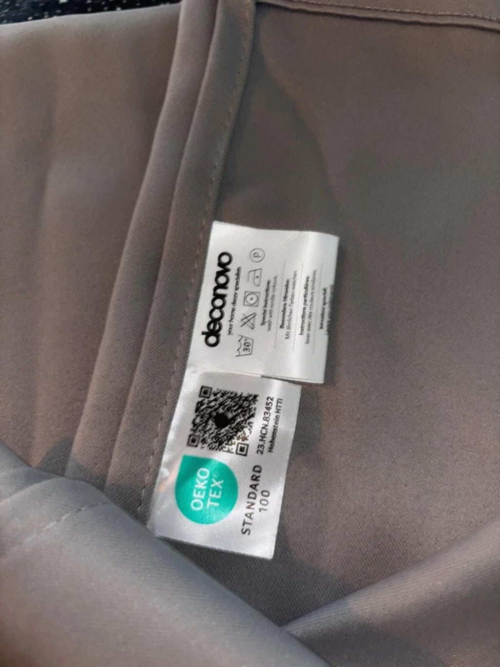 Grey Blackout Door Curtain 52"x 84" Light Grey 1 PANEL